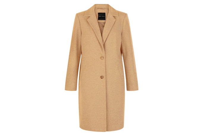 New Look Longline Camel Coat